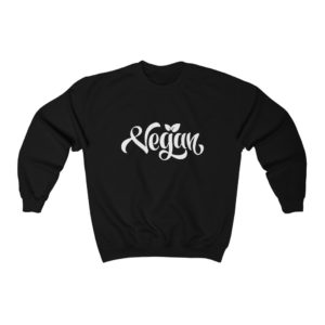 Vegan Typography Printed Unisex Heavy Blend™ Crewneck Sweatshirt