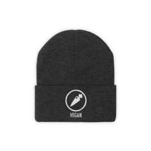 Vegan's Carrot Embroidered Knit Beanie